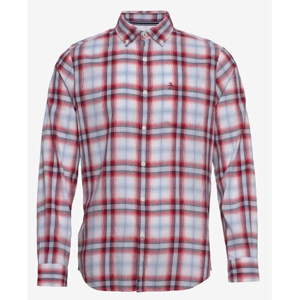 Original Penguin Stretch Checked Shirt - Veiled Rose NEW